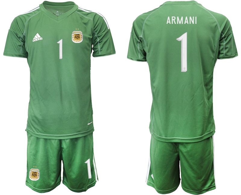 Men 2020-2021 Season National team Argentina goalkeeper green #1 Soccer Jersey1->->Soccer Country Jersey